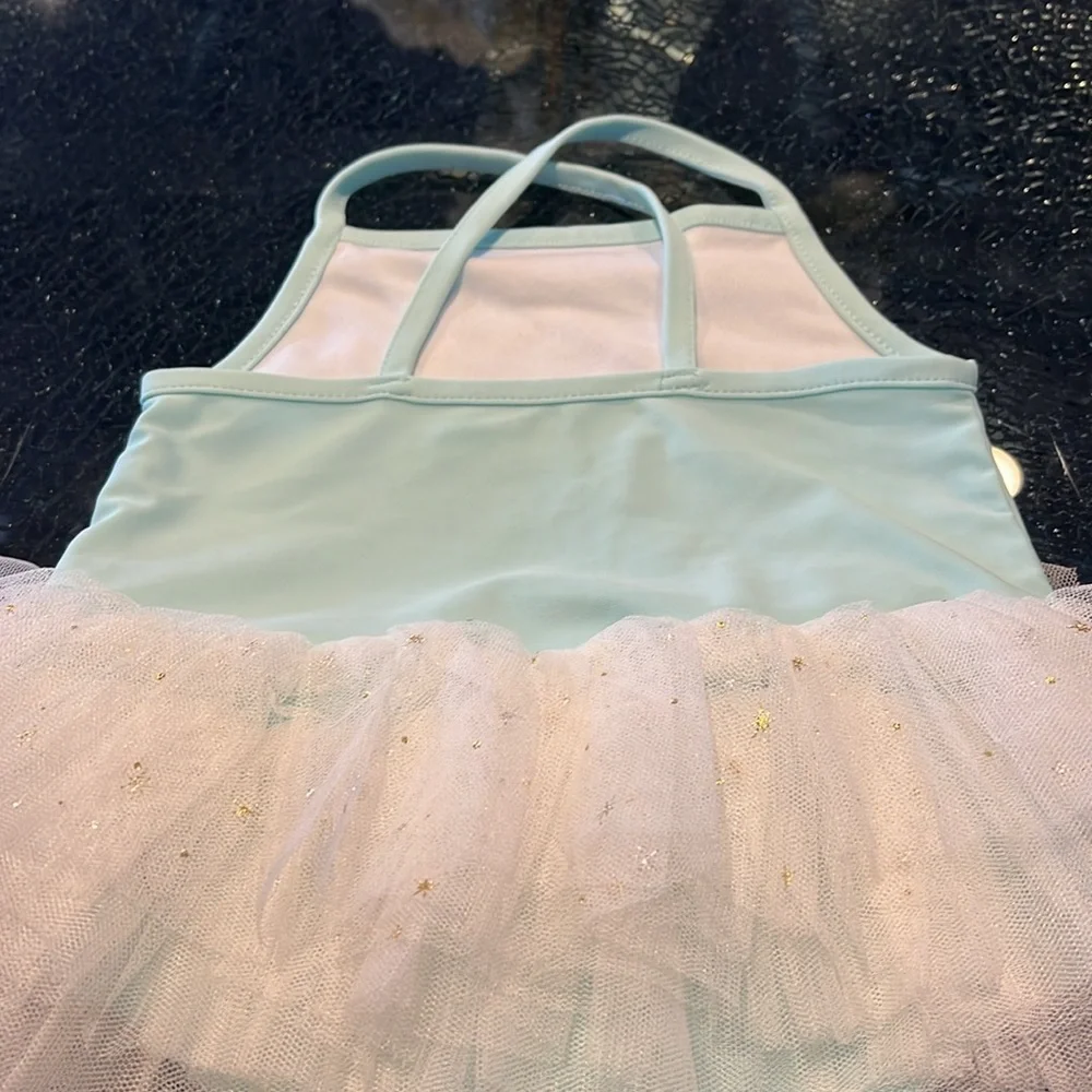 Unicorn Tutu One-Piece Swimsuit for Kids - Light Blue